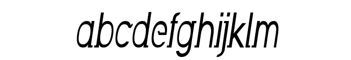 Rendart-CondensedItalic Font LOWERCASE