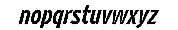 Retina MicroPlus Condensed Bold Italic Font LOWERCASE