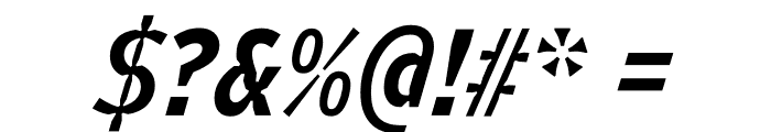 Retina MicroPlus Narrow Bold Italic Font OTHER CHARS