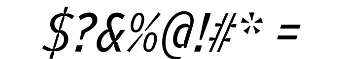 Retina MicroPlus Narrow Book Italic Font OTHER CHARS