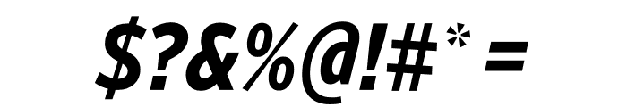 Retina Standard Narrow Bold Italic Font OTHER CHARS