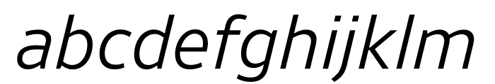 Retina Standard Normal Light Italic Font LOWERCASE