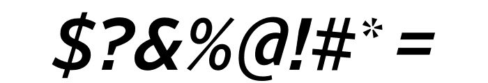 Retina Standard Normal Medium Italic Font OTHER CHARS