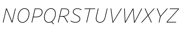 Retina Standard Normal Thin Italic Font UPPERCASE