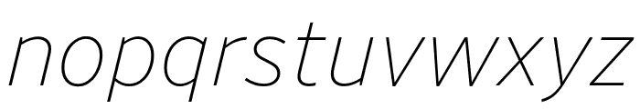 Retina Standard Normal Thin Italic Font LOWERCASE