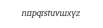 Regime Alternate Italic Font LOWERCASE