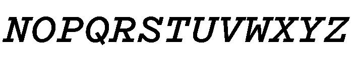 Recipient Bold Italic Font UPPERCASE