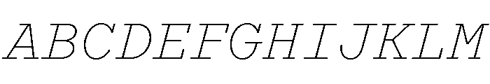 Recipient Light Italic Font UPPERCASE