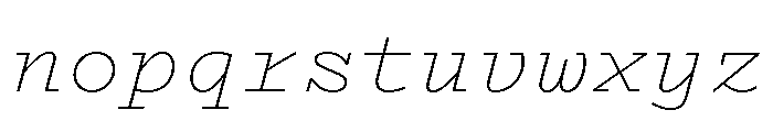 Recipient Light Italic Font LOWERCASE