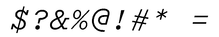 Recipient Medium Italic Font OTHER CHARS