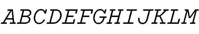 Recipient Medium Italic Font UPPERCASE