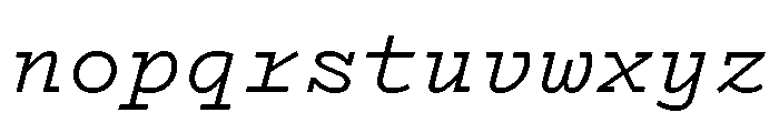 Recipient Medium Italic Font LOWERCASE
