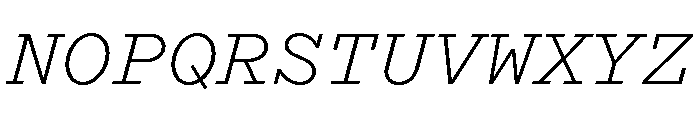 Recipient Regular Italic Font UPPERCASE