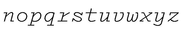 Recipient Regular Italic Font LOWERCASE