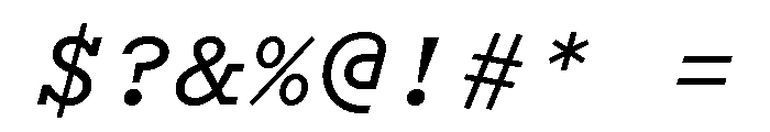 Recipient Semi Bold Italic Font OTHER CHARS