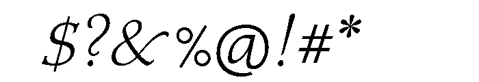 Regina Regular Italic Font OTHER CHARS