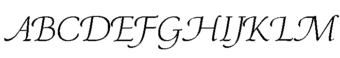 Regina Regular Italic Font UPPERCASE