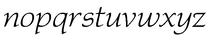 Regina Regular Italic Font LOWERCASE