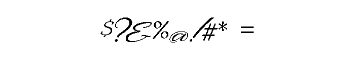 Regina Regular Font OTHER CHARS