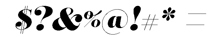 Reina Neue Black Italic Font OTHER CHARS