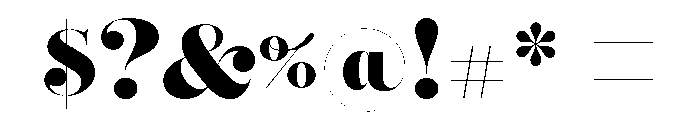 Reina Neue Display Black Font OTHER CHARS