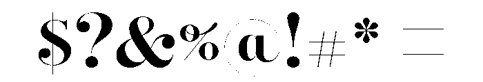 Reina Neue Display Bold Font OTHER CHARS