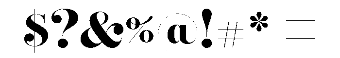Reina Neue Display Extra Bold Font OTHER CHARS