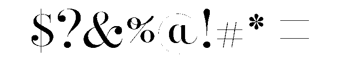 Reina Neue Display Regular Font OTHER CHARS