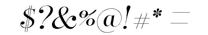 Reina Neue Light Italic Font OTHER CHARS