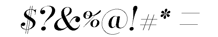 Reina Neue Regular Italic Font OTHER CHARS