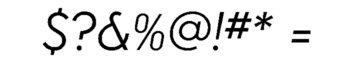 Relish Book Italic Font OTHER CHARS