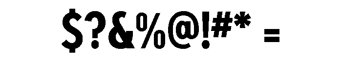 Relish Condensed Bold Font OTHER CHARS