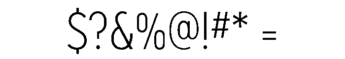 Relish Condensed Light Font OTHER CHARS