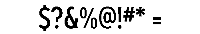 Relish Condensed Medium Font OTHER CHARS
