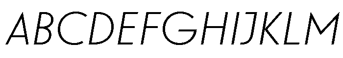 Relish Light Italic Font UPPERCASE