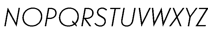 Relish Light Italic Font UPPERCASE