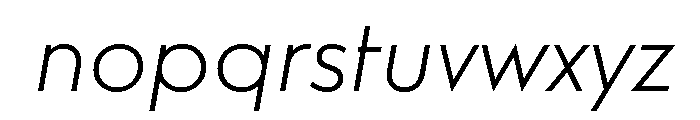 Relish Light Italic Font LOWERCASE