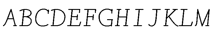 Remington Typewriter Regular Italic Font UPPERCASE