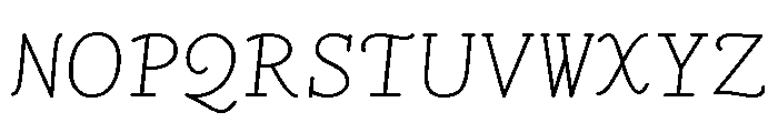 Remington Typewriter Regular Italic Font UPPERCASE
