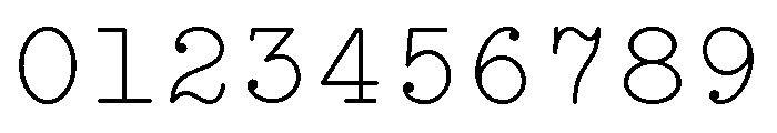 Remington Typewriter Regular Font OTHER CHARS