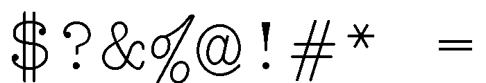Remington Typewriter Regular Font OTHER CHARS