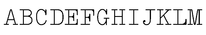 Remington Typewriter Regular Font UPPERCASE