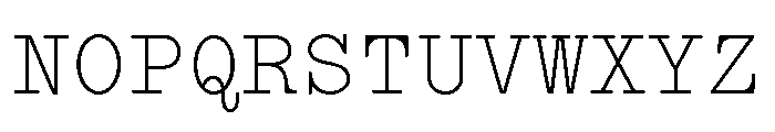 Remington Typewriter Regular Font UPPERCASE