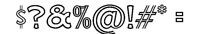 Republic Gothic Outline Font OTHER CHARS