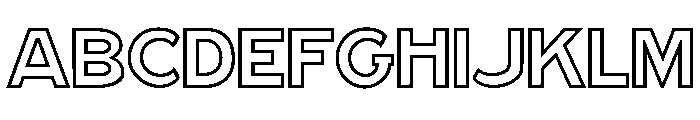 Republic Gothic Outline Font UPPERCASE