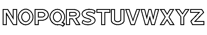 Republic Gothic Outline Font UPPERCASE