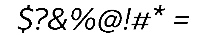 Respublika Light Italic Font OTHER CHARS