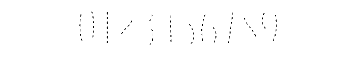 Retro Luxe Dashed Inline Font OTHER CHARS