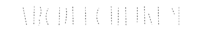 Retro Luxe Dashed Inline Font UPPERCASE