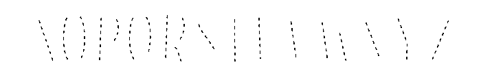 Retro Luxe Dashed Inline Font UPPERCASE